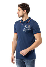 CT778 Herren-T-Shirt mit Polokragen und Markenlogo