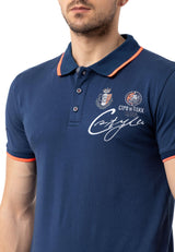 CT778 Herren-T-Shirt mit Polokragen und Markenlogo