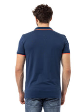 CT778 Herren-T-Shirt mit Polokragen und Markenlogo
