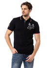 CT778 Herren-T-Shirt mit Polokragen und Markenlogo