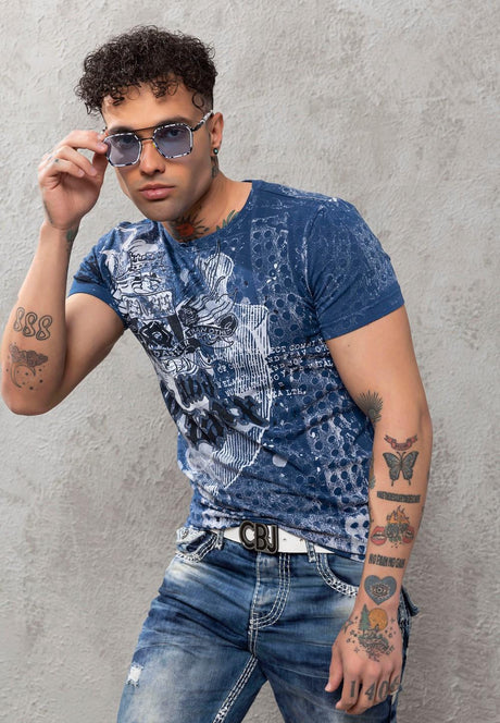 CT782 Men T-shirt with Large Print