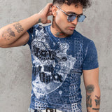 CT782 T-shirt homme avec grande impression
