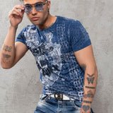 CT782 T-shirt homme avec grande impression