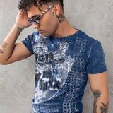 CT782 T-shirt homme avec grande impression