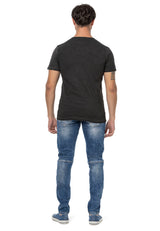 CT789 Biker Hombres T-Shirt con cuello redondo