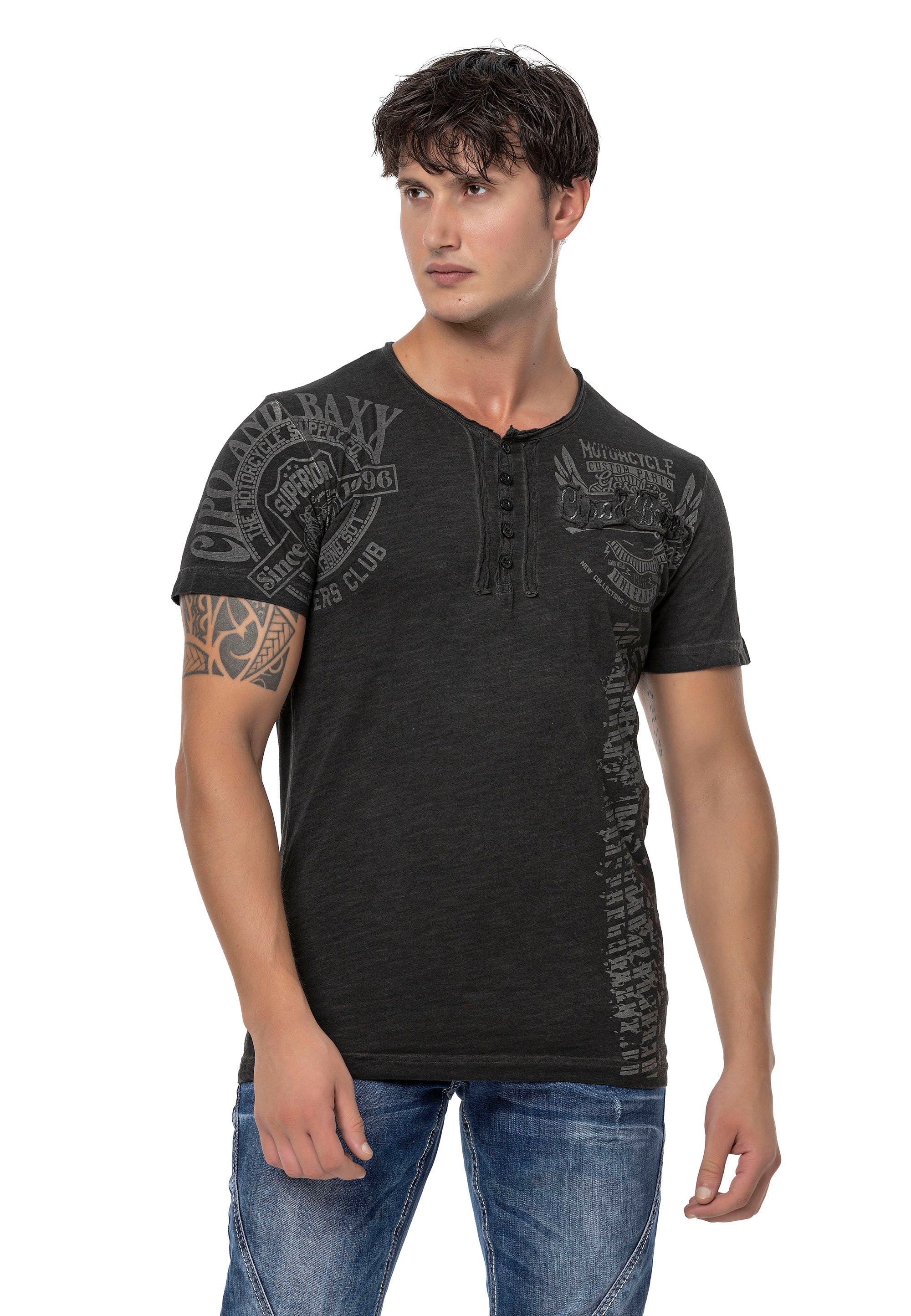 CT789 Maglietta stile Biker per uomo