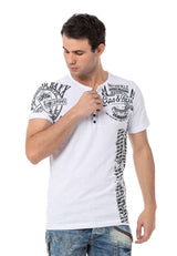 CT789 Biker Hombres T-Shirt con cuello redondo