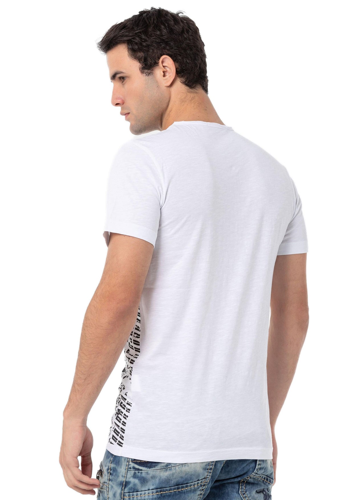 CT789 Biker Hombres T-Shirt con cuello redondo
