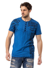 CT789 Biker Hombres T-Shirt con cuello redondo