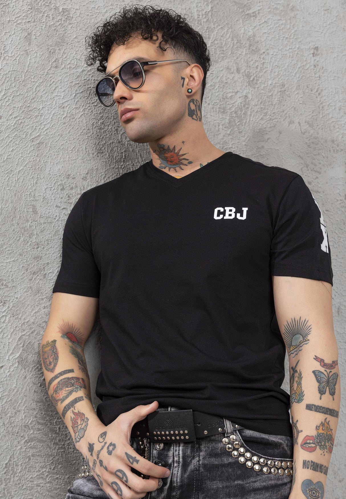 CT790 T-shirt basique avec logo brodé