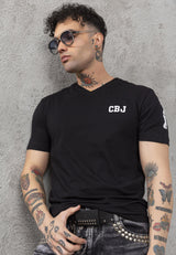 CT790 T-shirt basique avec logo brodé