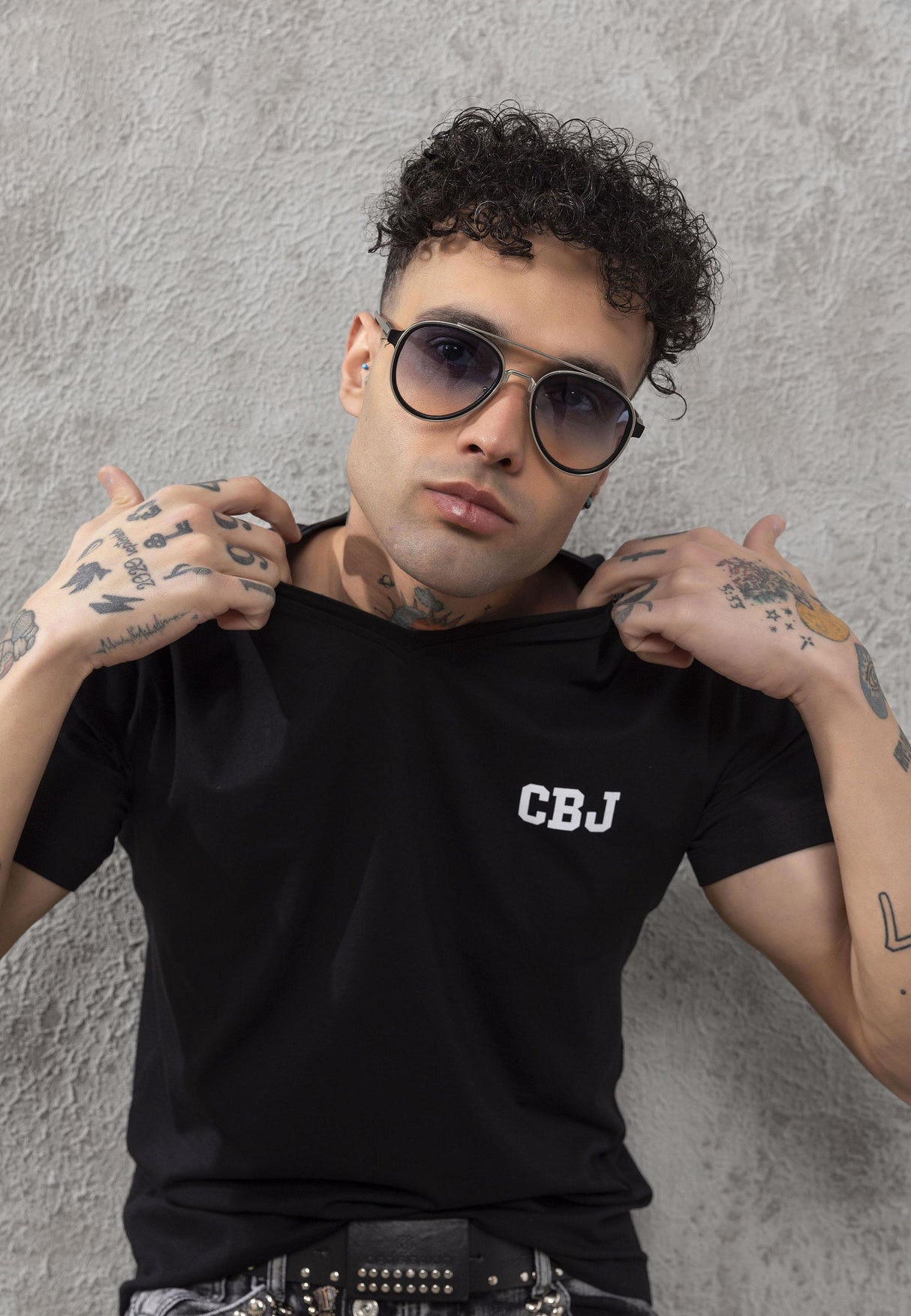 CT790 T-shirt basique avec logo brodé