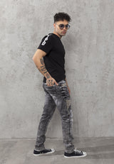 CT790 T-shirt basique avec logo brodé