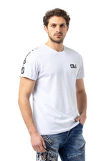 CT790 T-shirt basique avec logo brodé