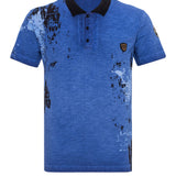 CT798-Herren Polo T-Shirt mit Print und im Regular Fit