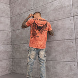 CT800-Uomini T-Shirt con colletto rotondo – Stampa Wash & Adler