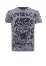 CT800-T-shirt col rond homme - Impression Aigle