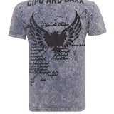 CT800-Herren T-Shirt mit Rundhals – Wash & Adler-Print