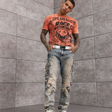 CT800-Herren T-Shirt mit Rundhals – Wash & Adler-Print