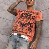 CT800-Herren T-Shirt mit Rundhals – Wash & Adler-Print