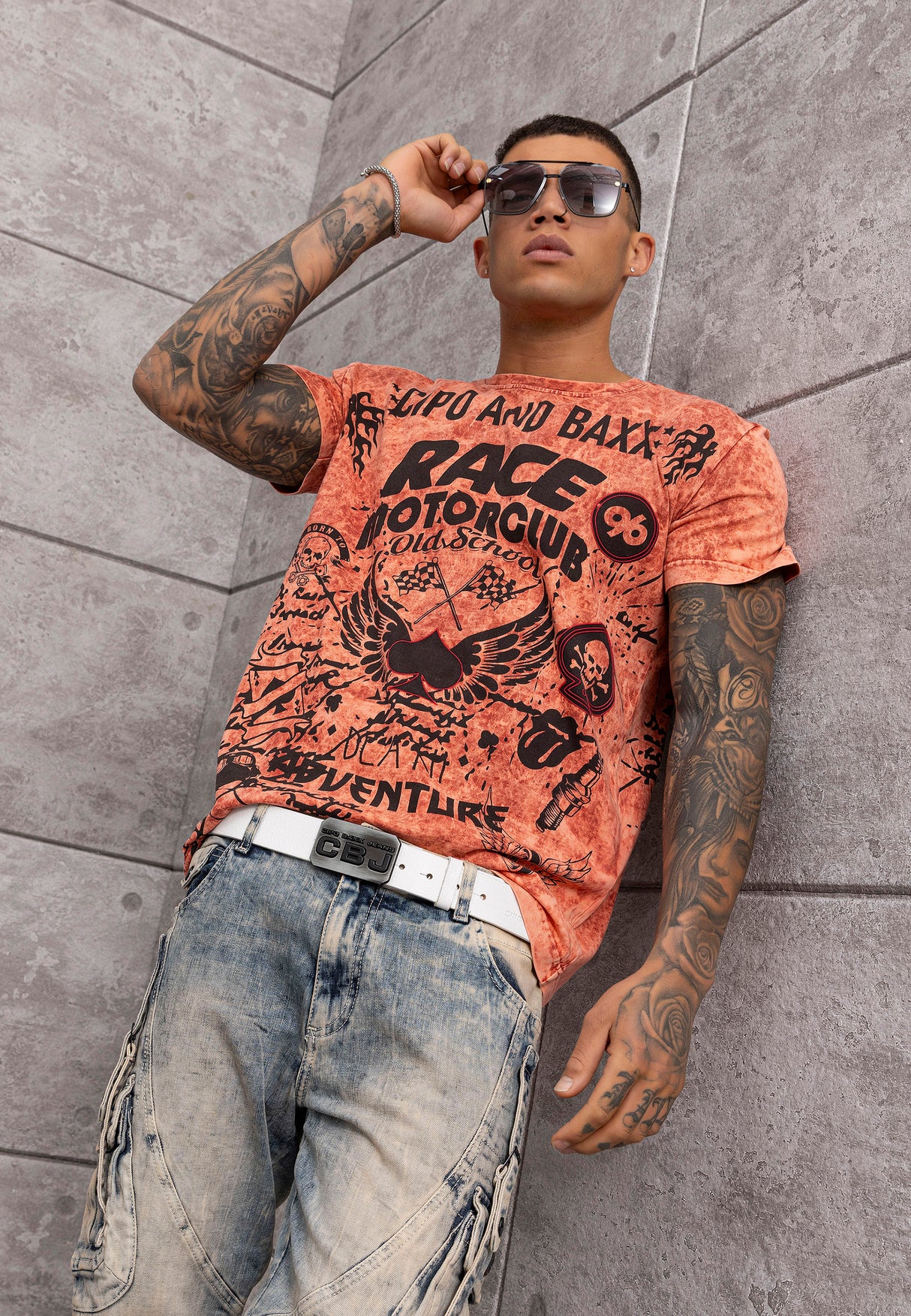 CT800-T-shirt col rond homme - Impression Aigle