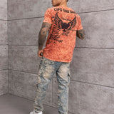 CT800-Herren T-Shirt mit Rundhals – Wash & Adler-Print