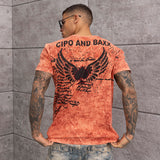 CT800-Herren T-Shirt mit Rundhals – Wash & Adler-Print