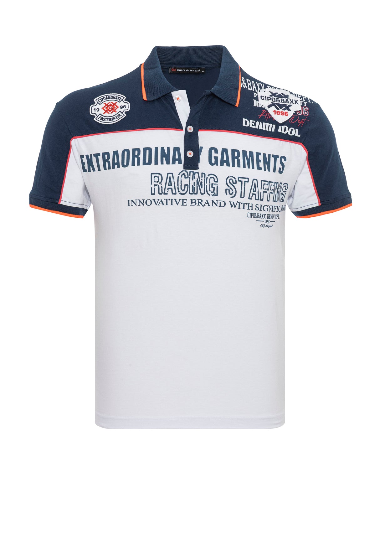CT803-Mens Polo T-Shirt in Regular Fit with print and application