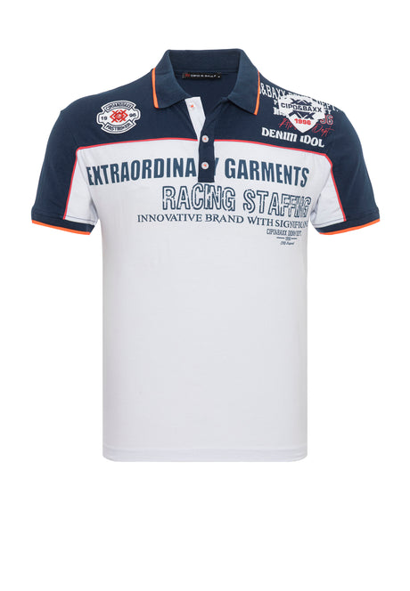 CT803-Mens Polo T-Shirt in Regular Fit with print and application