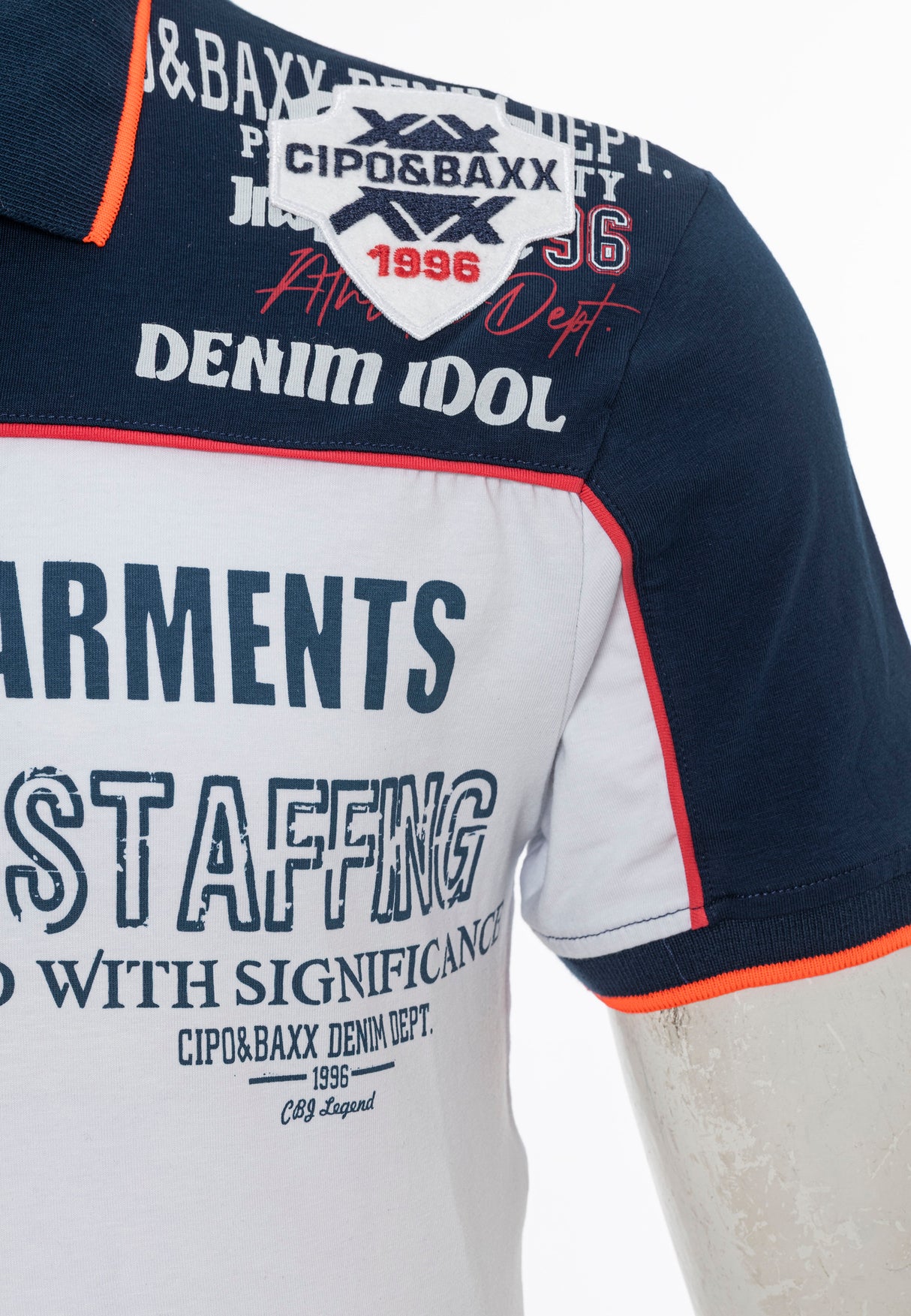 CT803-Mens Polo T-Shirt in Regular Fit with print and application