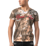 CT804-Heren T-Shirt met print-wassing – Regular Fit