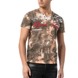 CT804-Heren T-Shirt met print-wassing – Regular Fit