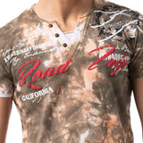 CT804-Heren T-Shirt met print-wassing – Regular Fit