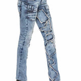 WD411 women comfortable jeans with striking patches