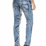 WD411 women comfortable jeans with striking patches
