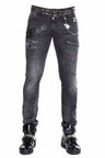 CD396 Jeans cómodos para hombres en el corte de ajuste regular