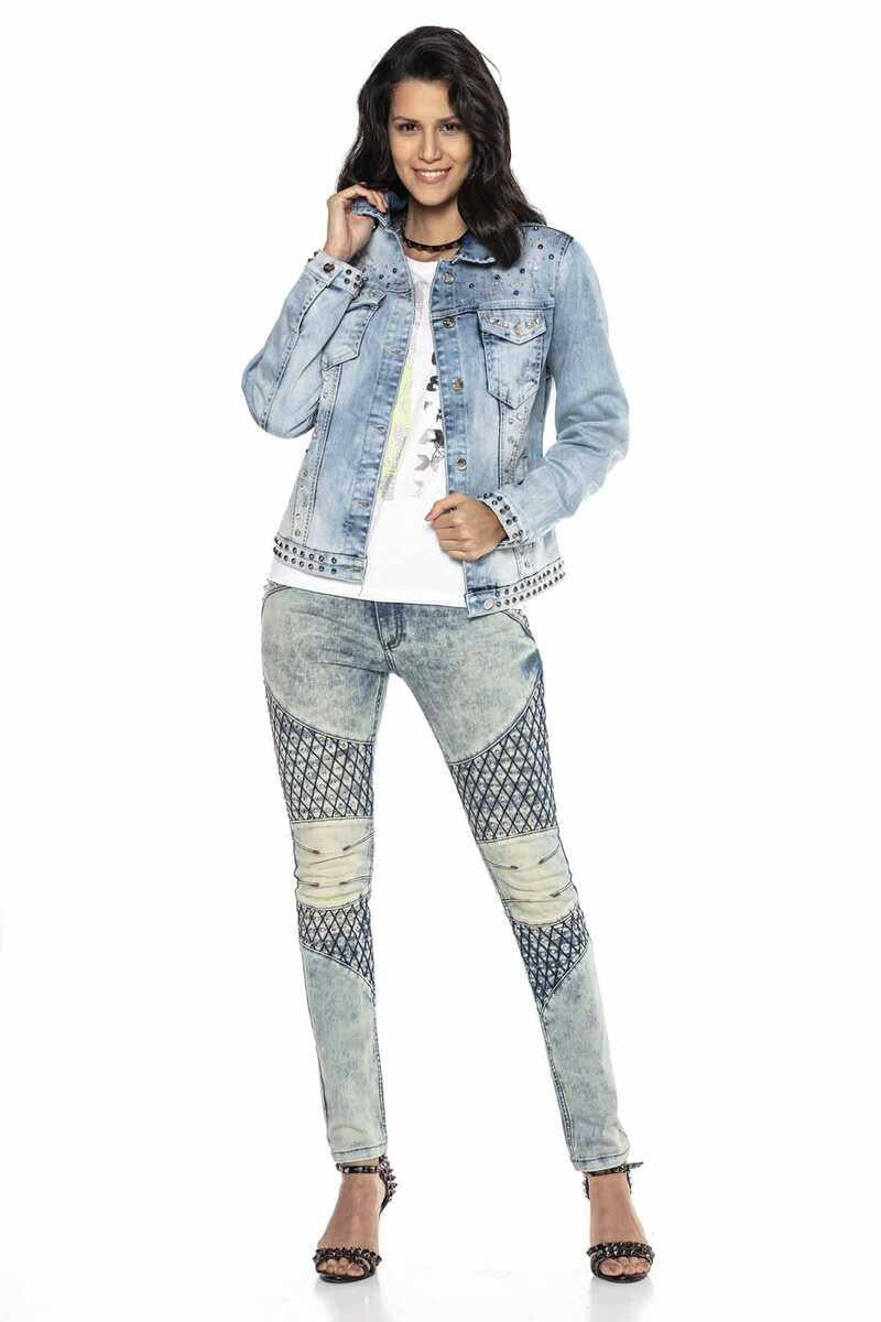 WD410 Femmes Slim-Fit Jeans dans un look moderne avec une ajustement maigre