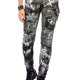 WD397 Damen Straight-Jeans mit cooler Waschung