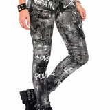 WD397 Damen Straight-Jeans mit cooler Waschung