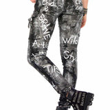 WD397 Damen Straight-Jeans mit cooler Waschung