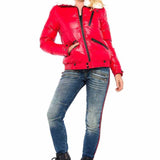 WD384 Damen Slim-Fit-Jeans mit trendigen Seitenstreifen