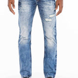CD503 Men's comfortable jeans with fashionable embroidery in Straight Fit