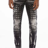 CD496 Herren Streetwear-Jeans mit Waschmuster