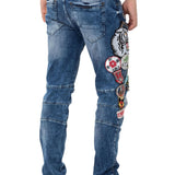 Jeans per tubi da uomo CD490 con stile street.