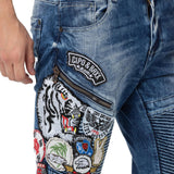 Jeans per tubi da uomo CD490 con stile street.