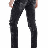 CD486A Herren Slim-Fit-Jeans im Used-Destroyed-Look