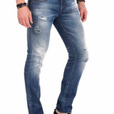 CD475 men's comfortable jeans in the Destroyed look Slim Fit