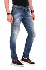 CD475 Los cómodos jeans de los hombres en el aspecto destruido