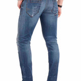 CD475 men's comfortable jeans in the Destroyed look Slim Fit