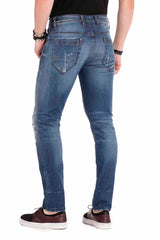 CD475 Los cómodos jeans de los hombres en el aspecto destruido